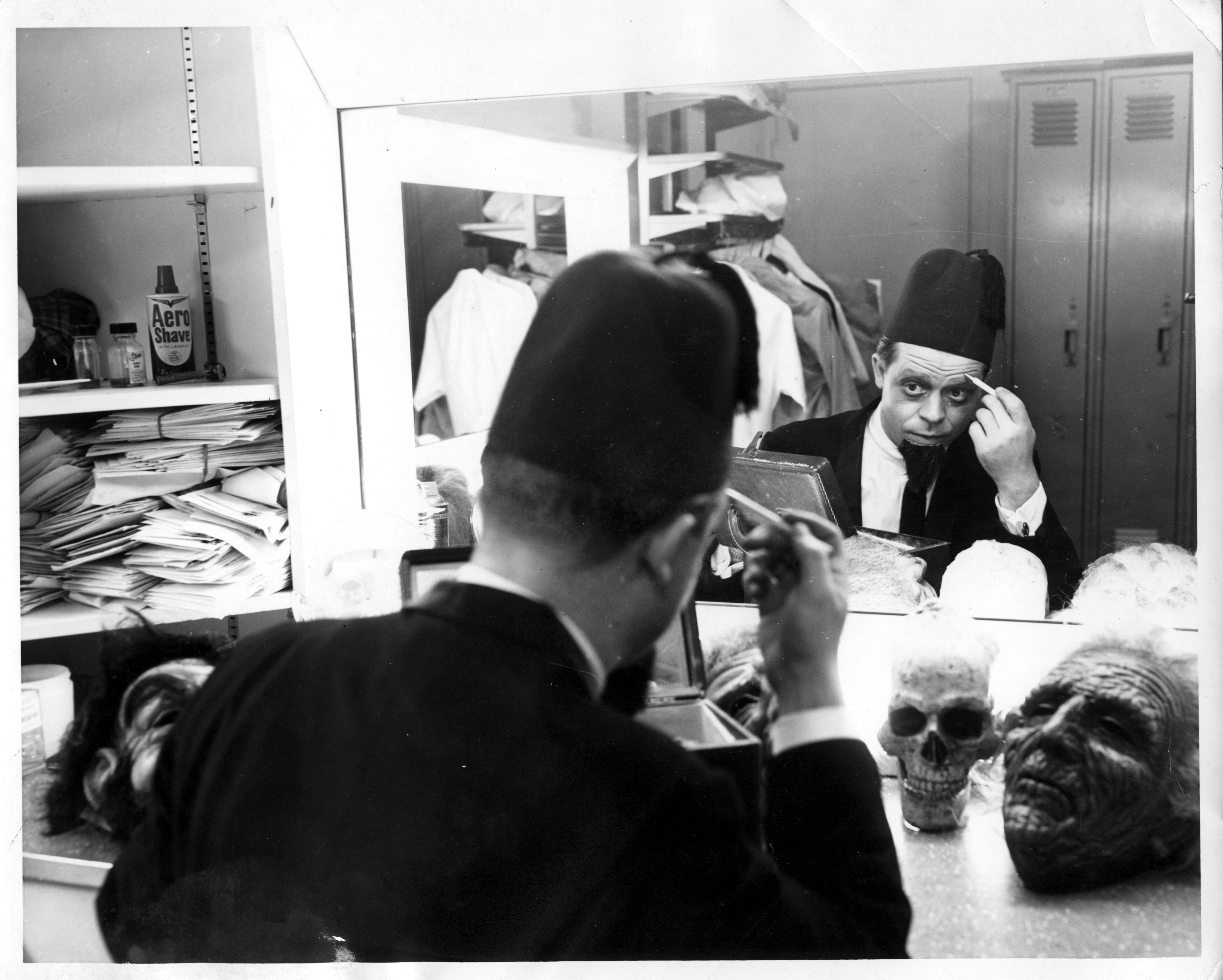 Philip Morris in his dressing room